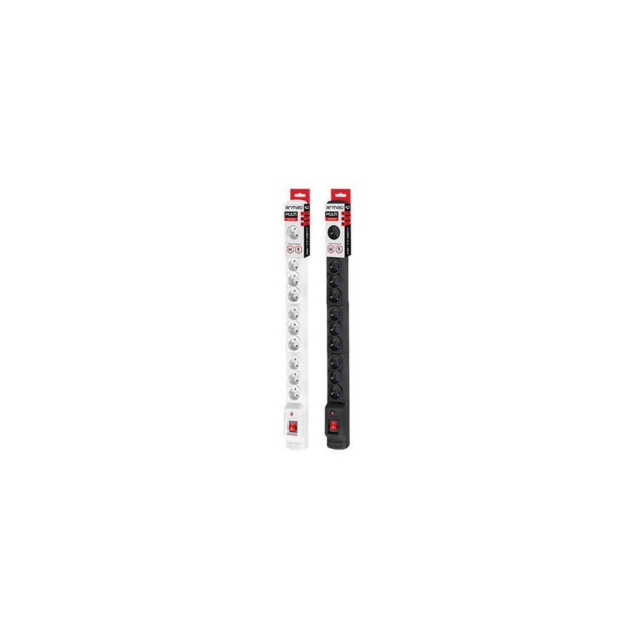 Armac surge protection multi 12m/16a rack 19'' (12 outlets) 1.5m black