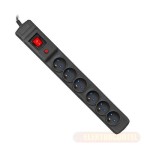 Armac m6 / 45 / cz unidad de distribución de energía armac multi m6 (6 slots) 4.5m negro