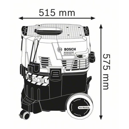 Aspirador industrial bosch 0 601 9c3 000 extractor de polvo negro, azul