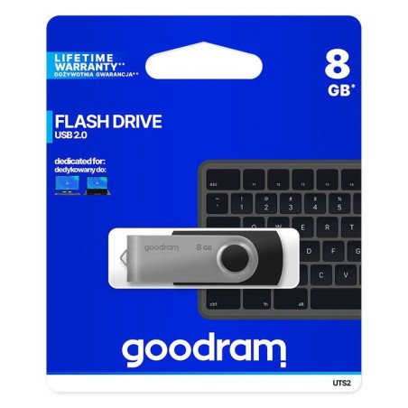 Pendrive goodram uts2 8gb usb 2.0 black