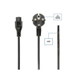 Gembird cable alimentacion c5 trebol 220v  3m (clavija triple)  pc-186-ml12-3m