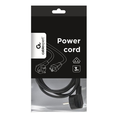 Gembird cable alimentacion c5 trebol 220v  3m (clavija triple)  pc-186-ml12-3m