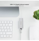 Nanocable conversor usb-c a ethernet gigabit 10/100/1000 mbps - 15 cm - aluminio