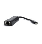 Gembird adaptador usb-c a rj45 lan 1000mbit/s negro a-cm-lan-01