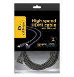 Gembird cable hdmi v1.4 acodado 90 m/m 3m negro