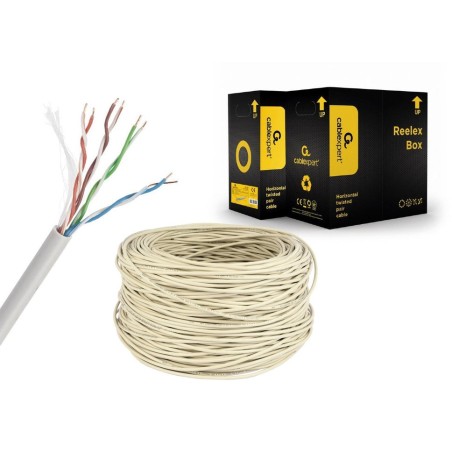 Gembird bobina de red utp cat5e awg24 lszh 305m gris upc-5004e-so