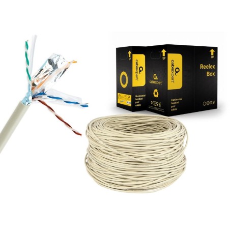 Gembird 305m cat6 ftp 305m cat6 f/utp (ftp) gris cable de red