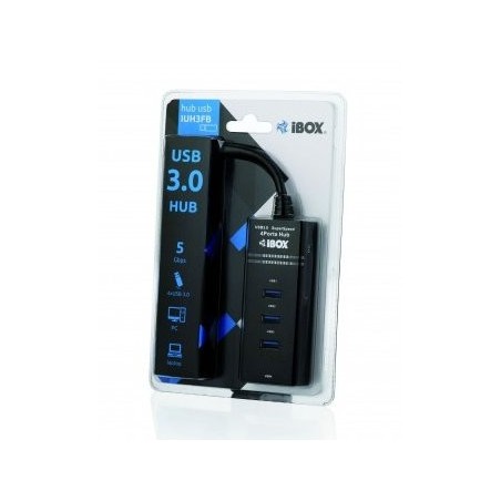Hub i-box usb 3.0  4 puertos negro