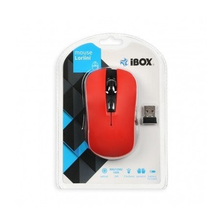 I-box loriini pro raton optico wireless rojo