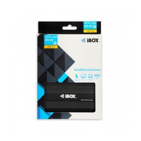 Ibox caja de disco duro 2.5" usb 3.0 (hdd) negro hd-02
