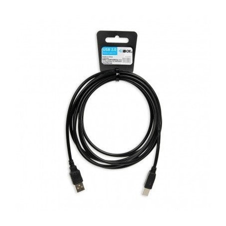 Ibox iku2d cable usb 3m 2.0 usb a usb b (impresora) negro