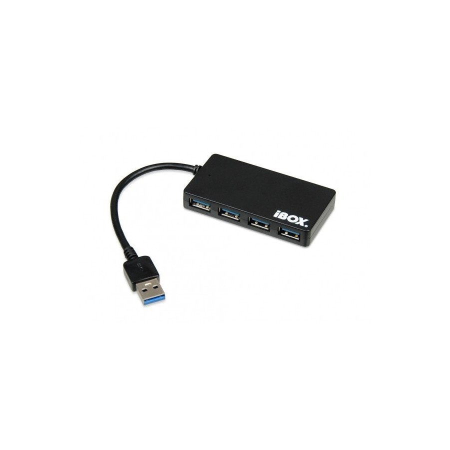 I-box hub usb 3.0 4 puertos slim negro