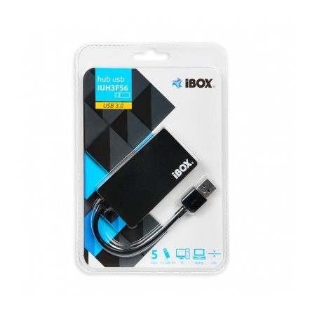 I-box hub usb 3.0 4 puertos slim negro