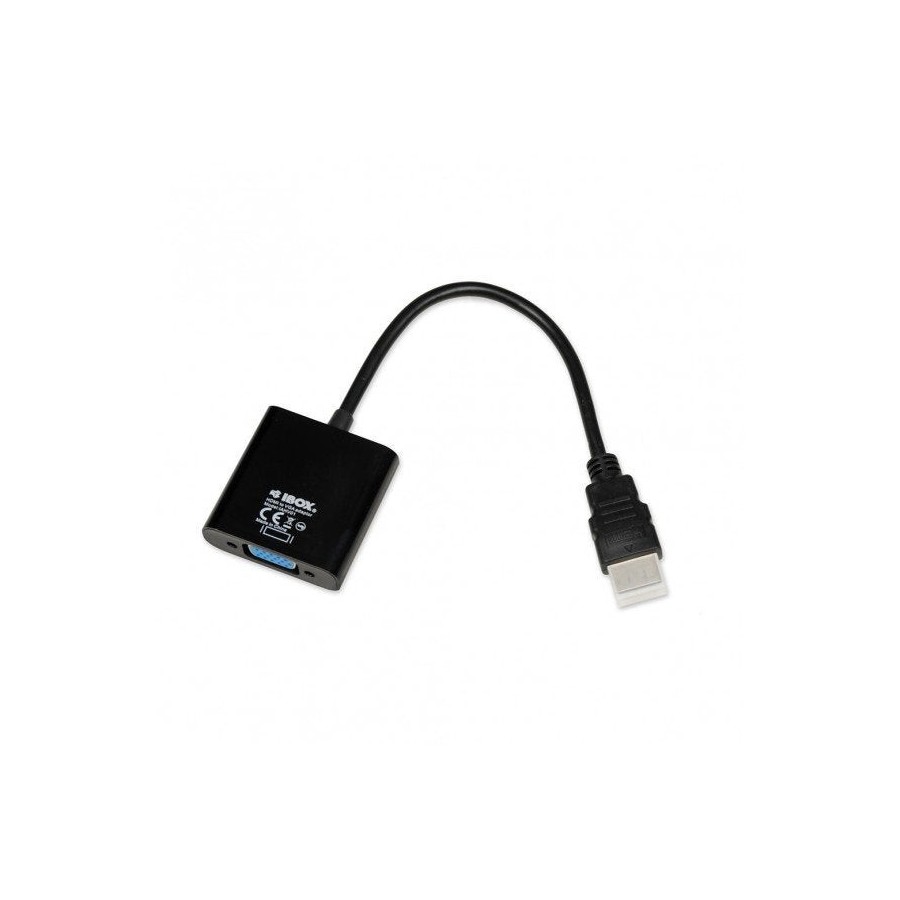 Ibox iahv01 adaptador hdmi tipo a (estándar) a vga (d-sub) negro
