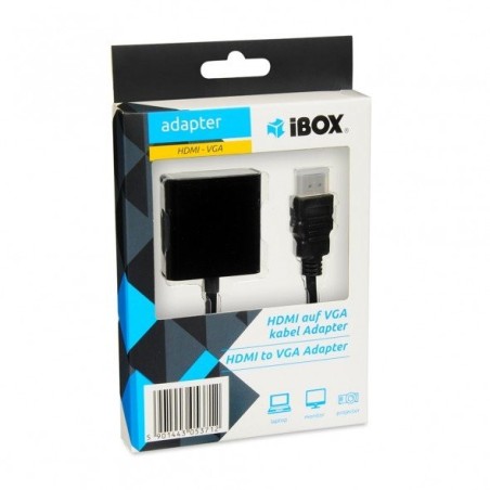 Ibox iahv01 adaptador hdmi tipo a (estándar) a vga (d-sub) negro