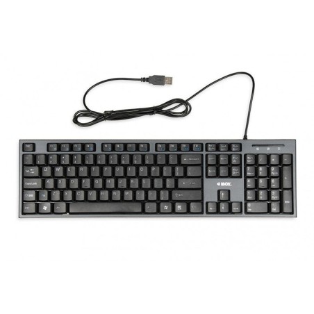 Ibox kit de teclado + raton (ingles) ikms606 (usb 2.0, (ee. uu.), color negro, óptico, 800 dpi)