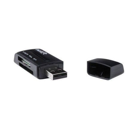 Lector de tarjetas natec mini ant 3 sdhc mmc m2 microsd usb 2.0 negro