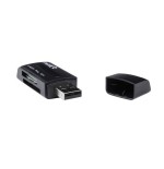Lector de tarjetas natec mini ant 3 sdhc mmc m2 microsd usb 2.0 negro