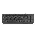 Natec teclado (ingles) trout slim, usb, us layout, black