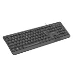 Natec teclado (ingles) trout slim, usb, us layout, black