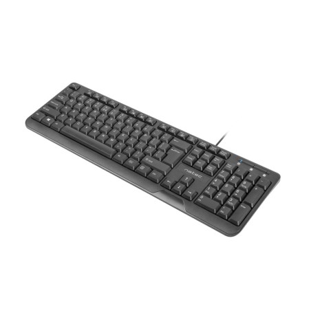 Natec teclado (ingles) trout slim, usb, us layout, black
