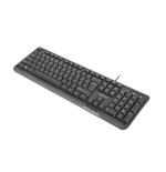Natec teclado (ingles) trout slim, usb, us layout, black