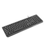Natec teclado (ingles) trout slim, usb, us layout, black