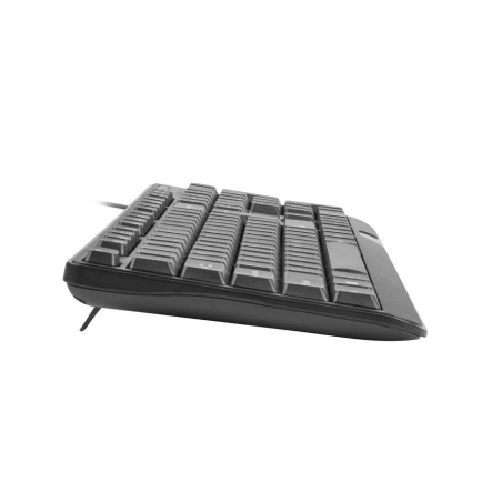Natec teclado (ingles) trout slim, usb, us layout, black