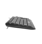 Natec teclado (ingles) trout slim, usb, us layout, black