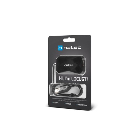 Natec usb hub 4-port locust usb 2.0, black