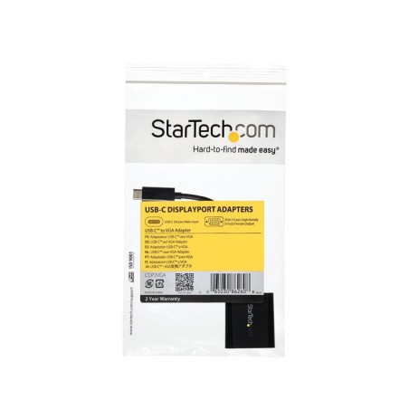 Startech adaptador usb-c a vga m/h  negro cdp2vga