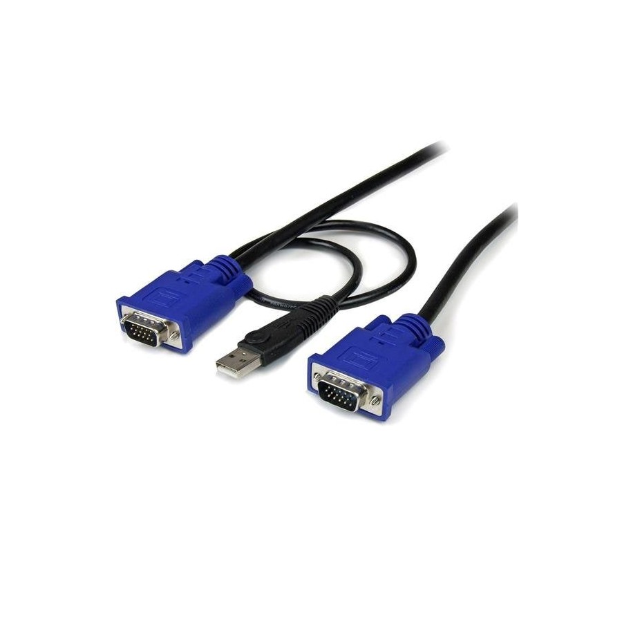 Startech cable kvm ultra delgado 3m todo en 1 vga usb hd15