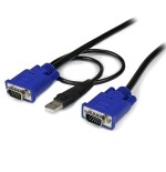 Startech cable kvm ultra delgado 3m todo en 1 vga usb hd15
