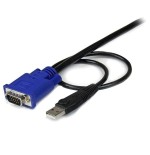 Startech cable kvm ultra delgado 3m todo en 1 vga usb hd15