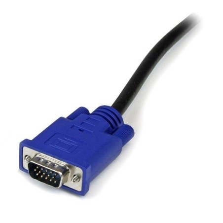 Startech cable kvm ultra delgado 3m todo en 1 vga usb hd15