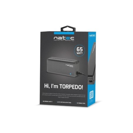 Cargador natec torpedo uni-70 universal portatil 65w