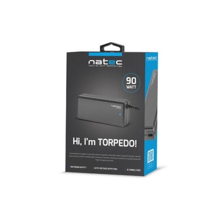 Cargador natec torpedo uni-90 universal portatil 90w
