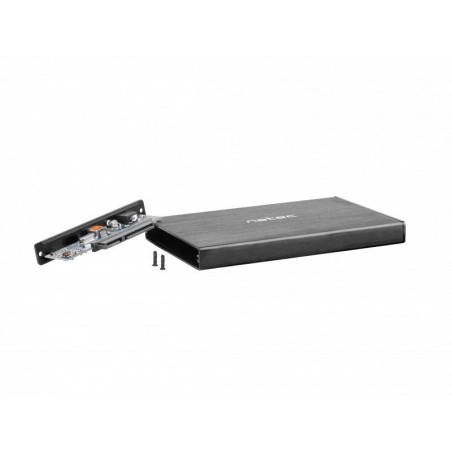 Natec hdd/ssd caja externa rhino go para 2.5'' sata - usb 3.0, aluminio negro
