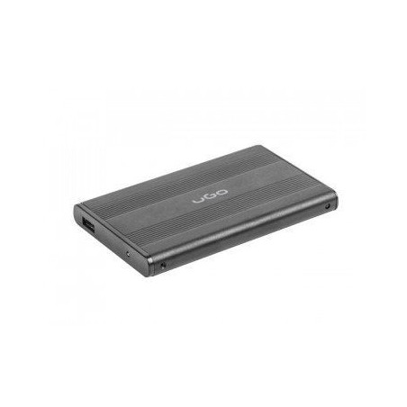 Ugo caja externa hdd/ssd 2.5'' sata usb2, aluminio, negro