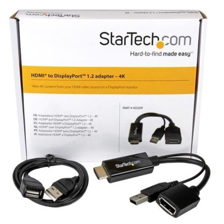 Startech conversor hdmi a displayport m/h 4k  hd2dp
