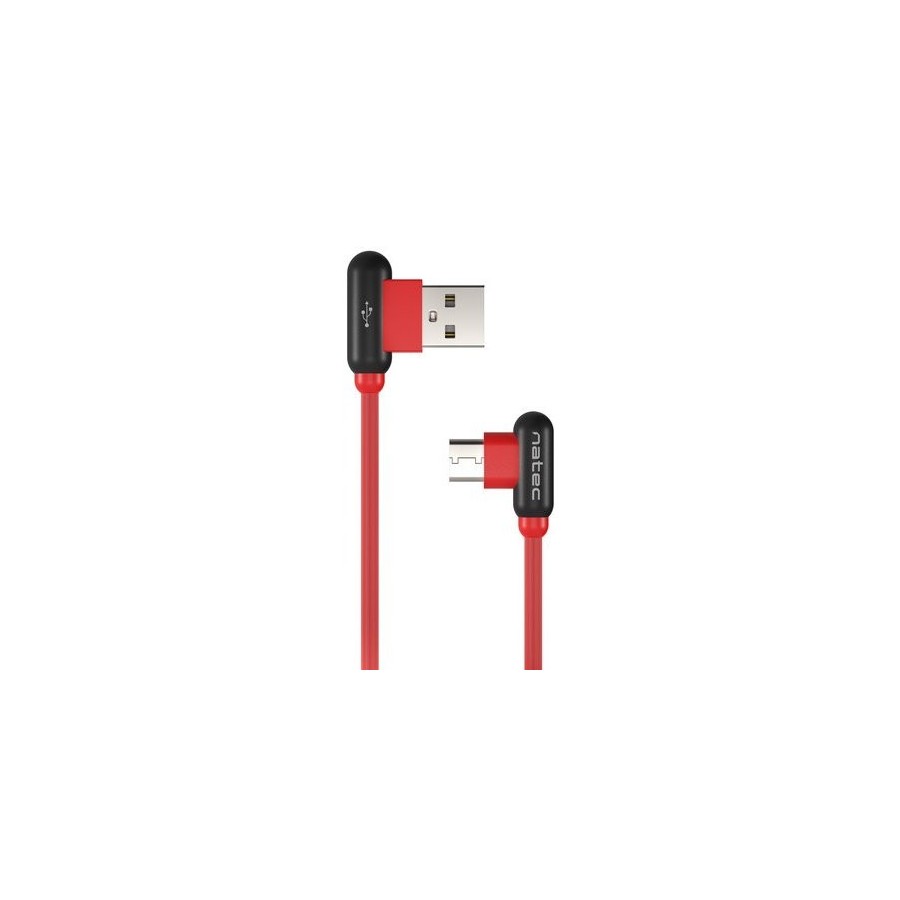 Natec nka-1201 extreme media cable usb typ-c a usb (m), 1 m, en ángulo, rojo