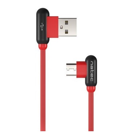 Natec nka-1201 extreme media cable usb typ-c a usb (m), 1 m, en ángulo, rojo