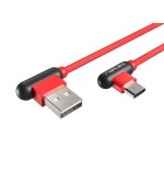 Natec nka-1201 extreme media cable usb typ-c a usb (m), 1 m, en ángulo, rojo