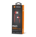 Natec nka-1201 extreme media cable usb typ-c a usb (m), 1 m, en ángulo, rojo