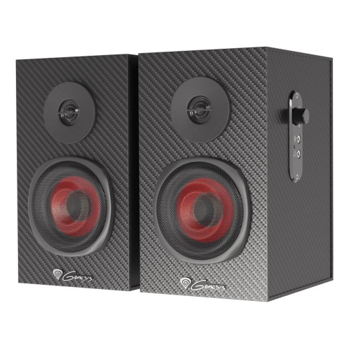 Natec altavoces 2.0 genesis helium 200 10 w negro, rojo alámbrico