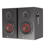 Natec altavoces 2.0 genesis helium 200 10 w negro, rojo alámbrico