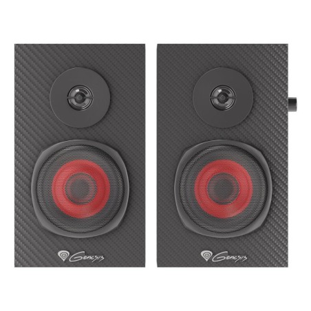Natec altavoces 2.0 genesis helium 200 10 w negro, rojo alámbrico
