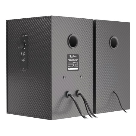Natec altavoces 2.0 genesis helium 200 10 w negro, rojo alámbrico