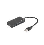 Natec hub usb 3.0 moth 4-ports, black