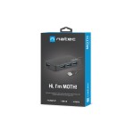 Natec hub usb 3.0 moth 4-ports, black